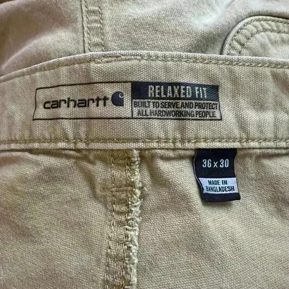 CARHARTT l Relaxed Fit Tan work casual utility jeans l SIZE 36X 30 - Picture 3 of 8